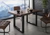 Baumtisch Akazie 140x90x77 braun lackiert / U-Beine anthrazit glänzend FREEFORM 5 Bild 2