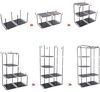 Songmics XL Stoffschrank mit 2 Kleiderstange, faltbar, 88 x 45 x 170 cm, Schwarz Bild 4