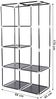 Songmics XL Stoffschrank mit 2 Kleiderstange, faltbar, 88 x 45 x 170 cm, Schwarz Bild 5