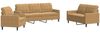 vidaXL 3-tlg. Sofagarnitur mit Kissen Braun Samt 3278358 Bild 2