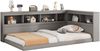 Daybett, 90 x 200 cm, Schlafsofa, Tagesbett, Mit Steckdose und 2 USB-Anschlüssen, Bett mit Lattenrost ohne Matratze, Spanplatte, Grau Bild 4