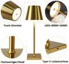 ZMH LED Tischleuchte Kabellos 3 Farbtemperatur Gold Vintage Nachttischlampe Schlafzimmer, Augenschutz, Einfache Installtion, LED fest integriert, 3000-6500K, USB Touch Dimmbar Tischlampe Wohnzimmer Restaurant Bild 4
