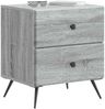 vidaXL Nachttisch Graues Sonoma 43 x 34,5 x 47,5 cm Holzwerkstoff 895457 Bild 2
