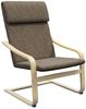 HOMCOM Relaxsessel Ruhesessel mit Kopfkissen für Wohnzimmer (Relaxstuhl mit Armlehne, 1-St, Esszimmerstuhl), Birkenholz, Braun 65 x 79 x 98cm Bild 2
