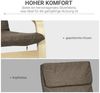 HOMCOM Relaxsessel Ruhesessel mit Kopfkissen für Wohnzimmer (Relaxstuhl mit Armlehne, 1-St, Esszimmerstuhl), Birkenholz, Braun 65 x 79 x 98cm Bild 4