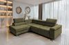 Goldstoff Ecksofa mit Schlaffunktion, Cord Couch für Wohnzimmer - Cord Ecksofa, Cord Sofa VOYAGE 2 Teile, Großer Bettkasten Bild 2