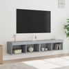 vidaXL TV-Schränke mit LED-Leuchten 2 Stk. Betongrau 80x30x30 cm 837148 Bild 5