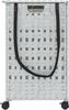 vidaXL Wäschekorb mit Rollen Weiß 66x35x60 cm Rattan 372048 Bild 5