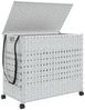 vidaXL Wäschekorb mit Rollen Weiß 66x35x60 cm Rattan 372048 Bild 4