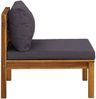 vidaXL 2-tlg. Garten-Sofagarnitur mit Dunkelgrauen Kissen Akazienholz 316284 Bild 5