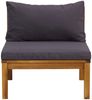 vidaXL 2-tlg. Garten-Sofagarnitur mit Dunkelgrauen Kissen Akazienholz 316284 Bild 4