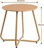 Beistelltisch Outdoor Balkon Gartentisch Rund Metall Gold Bild 3