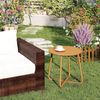 Beistelltisch Outdoor Balkon Gartentisch Rund Metall Gold Bild 4