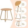 Beistelltisch Outdoor Balkon Gartentisch Rund Metall Gold Bild 5