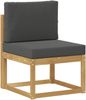 vidaXL Outdoor-Sofagarnitur 6 pcs Weiß und Anthrazit Polyester 3387711 Bild 3