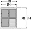 Hailo Abfallsorter Hailo 3610861 AS Cargo 600 13/13/13/13/D / 60 cm Schrankbreite / Abfalltrennsystem Bild 3