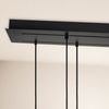 s.luce Velo Esstischleuchte 5-flammig 160cm Baldachin Ø 18cm Klar, Schwarz Bild 5