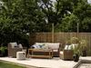 Gartensofa Sandkorn mit Kissen aus Kunst-Rattan, klassisch, beige, für 2–3 Personen, Brafab Bild 4