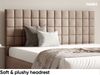 MEBLINI Polsterbett 180x200 mit Lattenrost ohne Matratze – BALEARO – Hellbraun Samt – Doppelbett mit Bettkasten - Stauraumbett - Kopfteil Bett mit Stauraum Bild 4