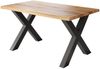 SAM® Esstisch Juliane, Holz Wildeiche-Optik, verschiedene Metallgestelle, Baumkante Bild 3
