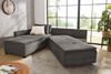 Ecksofa-Dauerschläfer Doppelbett Federkern Bettkasten Couch Cord Dunkelgrau Bild 4