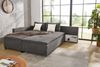 Ecksofa-Dauerschläfer Doppelbett Federkern Bettkasten Couch Cord Dunkelgrau Bild 5