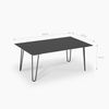 janEven Couchtisch FlairLine Anthrazit Rechteckig Hairpin Beine 60x100 cm Bild 2