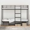 vidaXL Etagenbett ohne Matratze Schwarz 90x190 cm Stahl 42000321 Bild 3