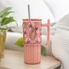 Vakuumisolierter Thermobecher aus Edelstahl Trinkflasche Doppelwandig 720 ml Korallenrosa Bild 2