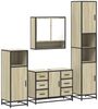 vidaXL 4-tlg. Badmöbel-Set Sonoma-Eiche Holzwerkstoff 3301231 Bild 2