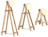 vidaXL Stehlampen 3 Stk. Weiß E27 Mango Massivholz 320594 Bild 2