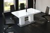 designimpex Esstisch Design HE-111 Weiß - Grau Hochglanz ausziehbar 160 bis 260 cm Bild 4