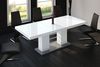 designimpex Esstisch Design HE-111 Weiß - Grau Hochglanz ausziehbar 160 bis 260 cm Bild 3