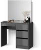 Livinity® Schminktisch Imola, Anthrazit/Anthrazit, 90 cm mit Spiegel Bild 5