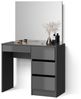 Livinity® Schminktisch Imola, Anthrazit/Anthrazit, 90 cm mit Spiegel Bild 4