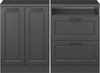 Küchenschrank für Dachschrägen R-Line Anthrazit Landhaus 120 cm 2er Set Schrankkorpuss 60 cm Tiefe Vicco Bild 3