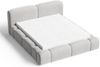 GRAINGOLD Aubi Polsterbett 160x200, Doppelbett mit Bettkasten, Velour-Stoff, Grau Bild 4