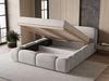 GRAINGOLD Aubi Polsterbett 160x200, Doppelbett mit Bettkasten, Velour-Stoff, Grau Bild 5