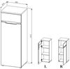 Aktenschrank >Memphis< in Weiß / Artisan Eiche Dekor - 45x122x38 (BxHxT) Bild 5