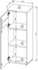 Aktenschrank >Memphis< in Weiß / Artisan Eiche Dekor - 45x122x38 (BxHxT) Bild 4