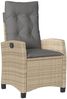 vidaXL 9-tlg. Garten-Essgruppe mit Kissen Beigemischung Poly Rattan 3212696 Bild 4