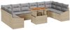 vidaXL Garten-Sofa-Set mit Speicher 11 pcs Beige Poly Rattan 3358625 Bild 2