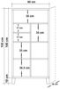 Dmora Bücherregal Yasmin, Büroregal, Mobiler Buchhalter, Bücherbrett, 80x36 h155 cm, Eiche Bild 3