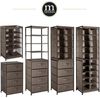 Schuhregal Schuhschrank Schuhablage Metallrahmen mDesign 20 Fächer dunkelbraun Bild 5
