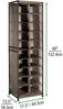 Schuhregal Schuhschrank Schuhablage Metallrahmen mDesign 20 Fächer dunkelbraun Bild 2