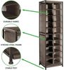 Schuhregal Schuhschrank Schuhablage Metallrahmen mDesign 20 Fächer dunkelbraun Bild 3