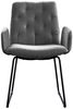 KAWOLA Stuhl NEW CHARME Esszimmersessel Velvet stone 87 x 66 x 59 cm Bild 3