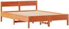 vidaXL Massivholzbett ohne Matratze Wachsbraun 150x200 cm Kiefernholz 3301748 Bild 5