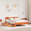vidaXL Massivholzbett ohne Matratze Wachsbraun 150x200 cm Kiefernholz 3301748 Bild 1