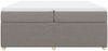 vidaXL Boxspringbett mit Matratze Taupe 200x200 cm Stoff 3285599 Bild 4